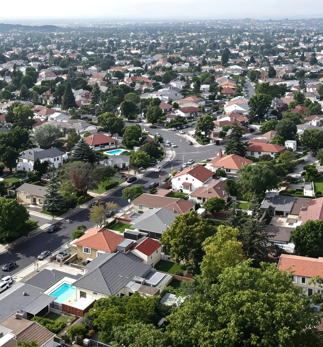 San Fernando Valley, California landscape and real estate